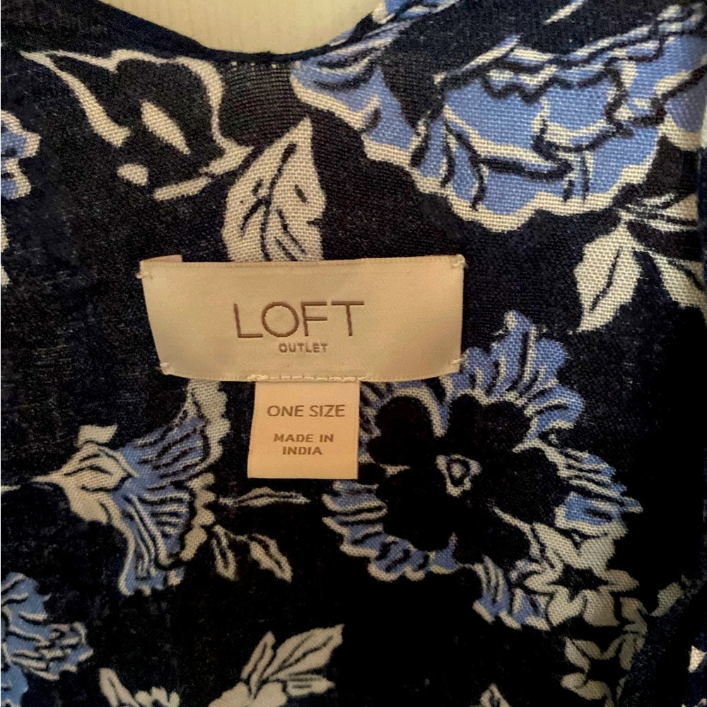 Blue floral shawl